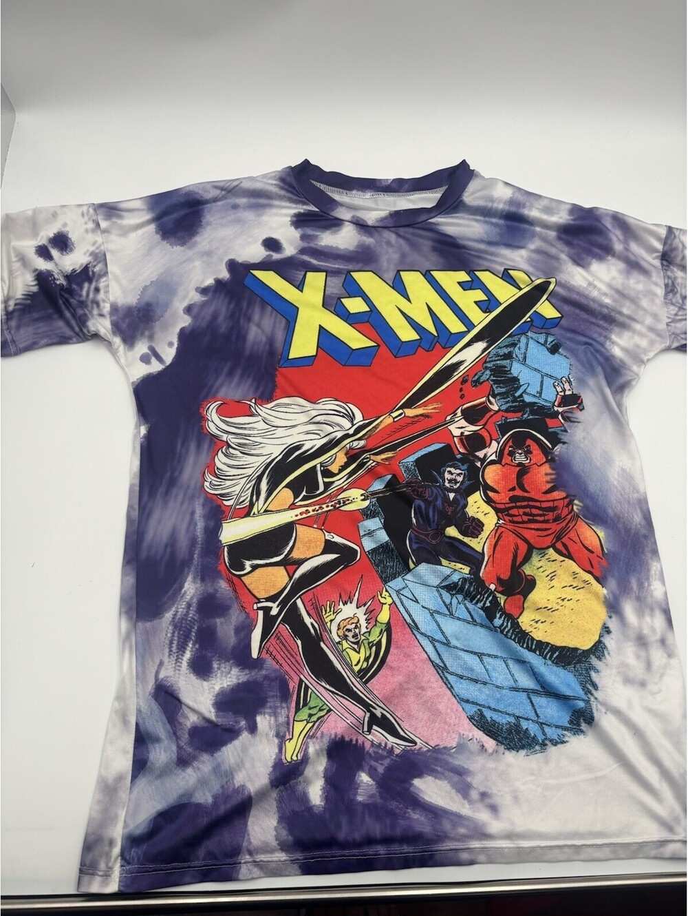 Marvel X-Men Tie Dye Graphic T-Shirt - Small - Storm Juggernaut Nightcrawler